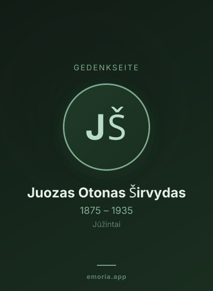 Gedenkportrait von Juozas Otonas Širvydas