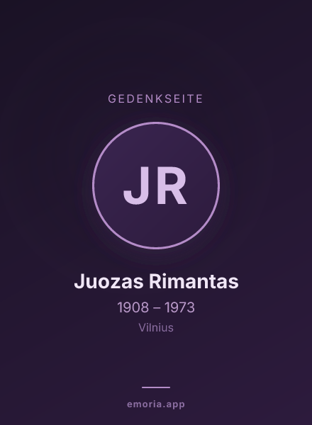 Gedenkportrait von Juozas Rimantas