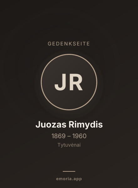 Gedenkportrait von Juozas Rimydis