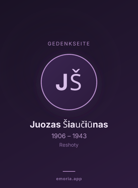 Gedenkportrait von Juozas Šiaučiūnas