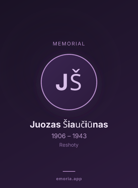 Memorial portrait of Juozas Šiaučiūnas