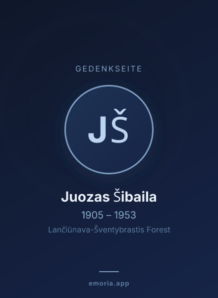 Gedenkportrait von Juozas Šibaila