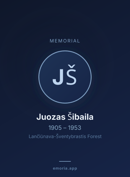 Memorial portrait of Juozas Šibaila