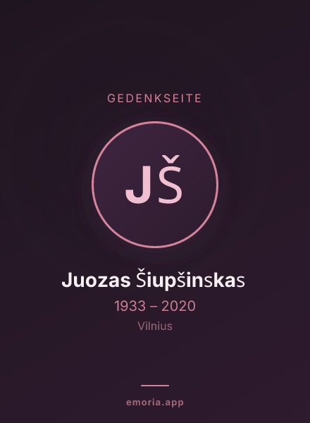 Gedenkportrait von Juozas Šiupšinskas