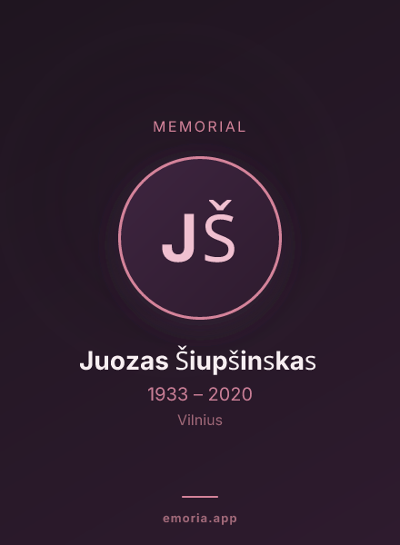 Memorial portrait of Juozas Šiupšinskas