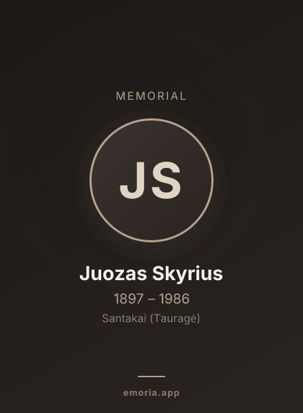 Memorial portrait of Juozas Skyrius