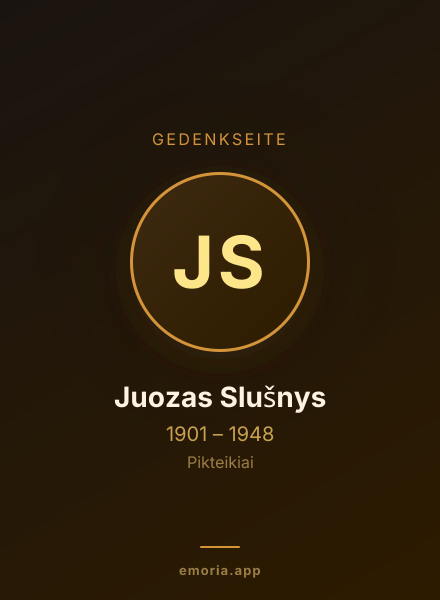 Gedenkportrait von Juozas Slušnys