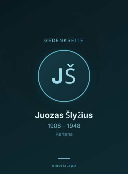 Gedenkportrait von Juozas Šlyžius