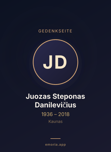 Gedenkportrait von Juozas Steponas Danilevičius
