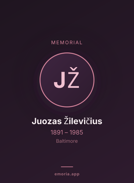 Memorial portrait of Juozas Žilevičius
