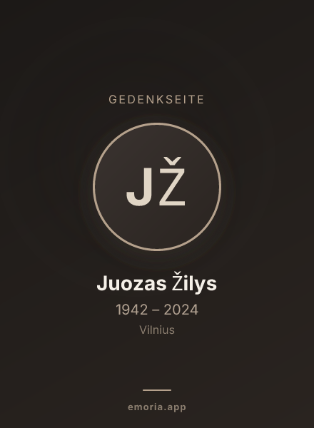 Gedenkportrait von Juozas Žilys