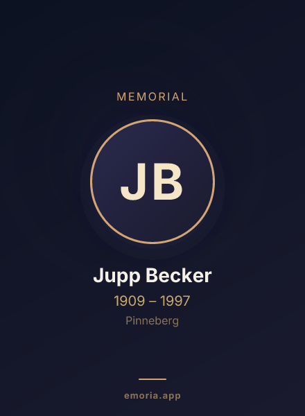 Memorial portrait of Jupp Becker