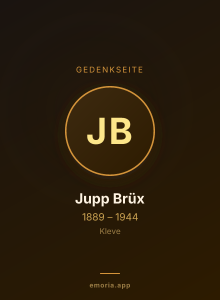 Gedenkportrait von Jupp Brüx