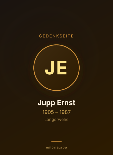 Gedenkportrait von Jupp Ernst