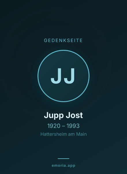 Gedenkportrait von Jupp Jost