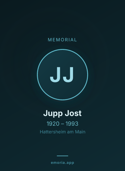 Memorial portrait of Jupp Jost