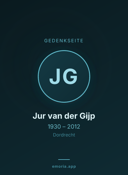 Gedenkportrait von Jur van der Gijp