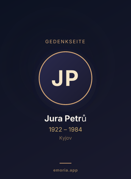 Gedenkportrait von Jura Petrů
