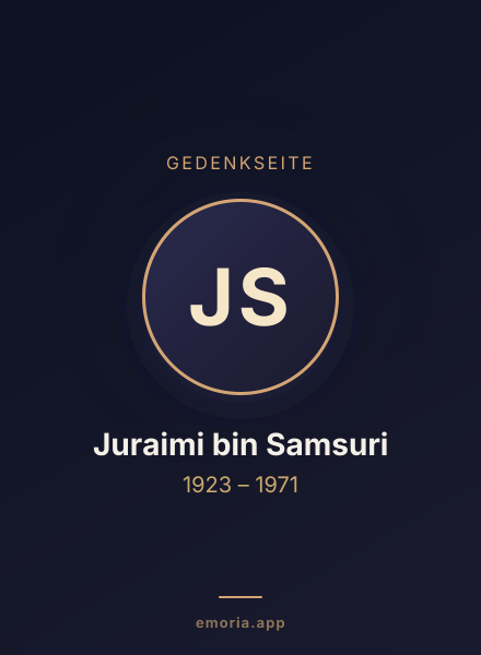 Gedenkportrait von Juraimi bin Samsuri