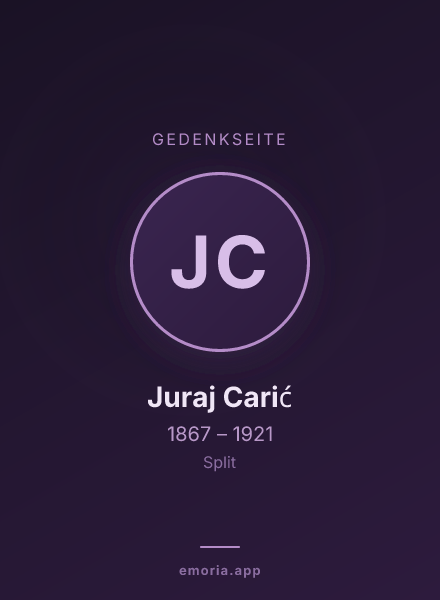 Gedenkportrait von Juraj Carić