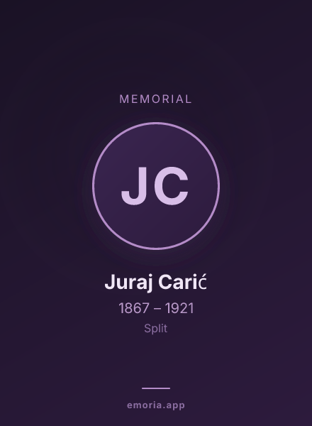 Memorial portrait of Juraj Carić