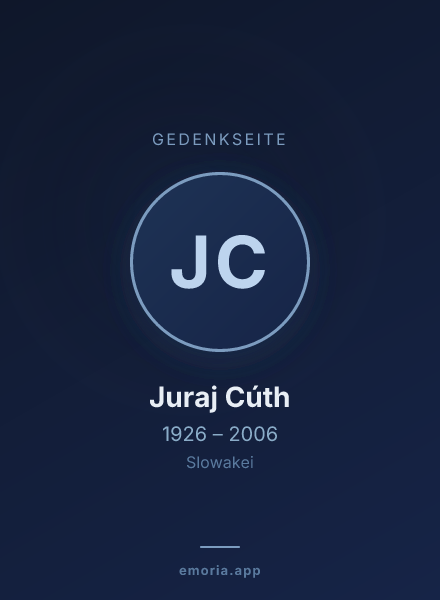 Gedenkportrait von Juraj Cúth