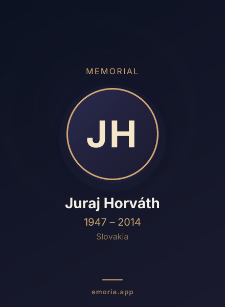 Memorial portrait of Juraj Horváth