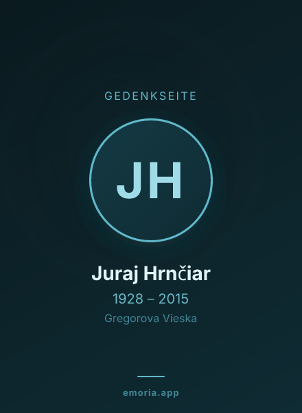 Gedenkportrait von Juraj Hrnčiar
