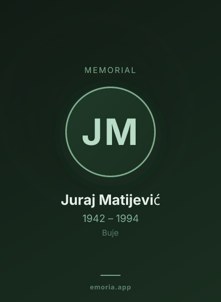 Memorial portrait of Juraj Matijević