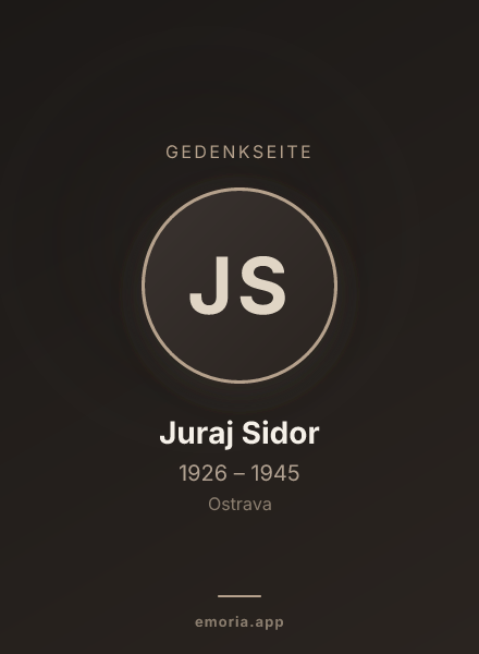 Gedenkportrait von Juraj Sidor