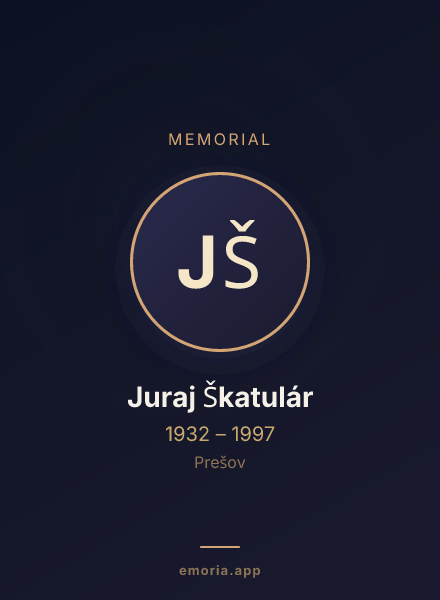 Memorial portrait of Juraj Škatulár