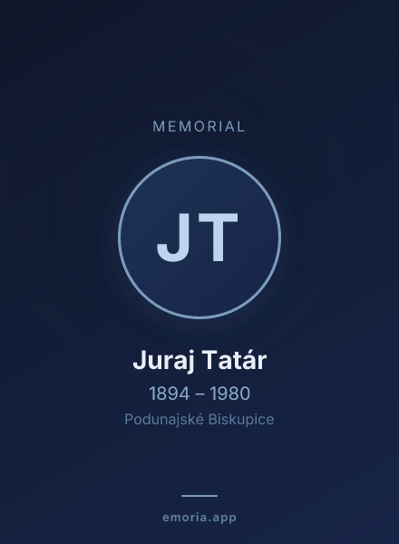 Memorial portrait of Juraj Tatár
