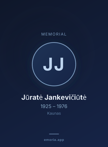 Memorial portrait of Jūratė Jankevičiūtė