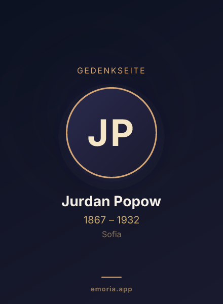 Gedenkportrait von Jurdan Popow
