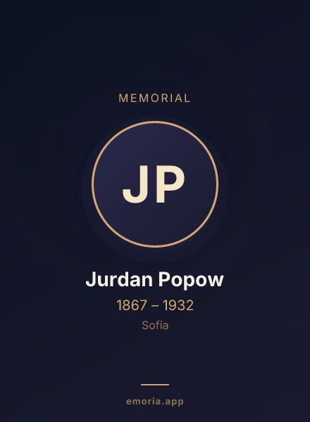Memorial portrait of Jurdan Popow