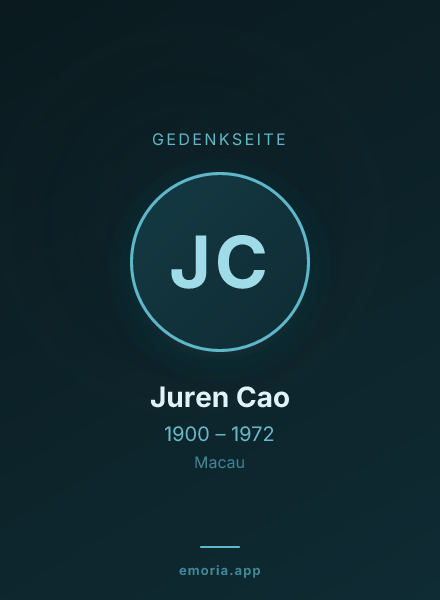 Gedenkportrait von Juren Cao