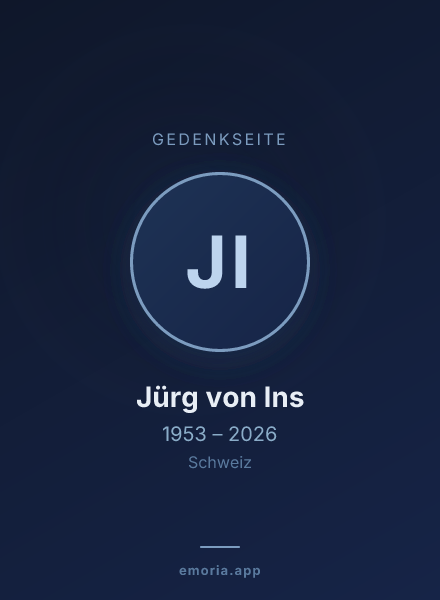Gedenkportrait von Jürg von Ins