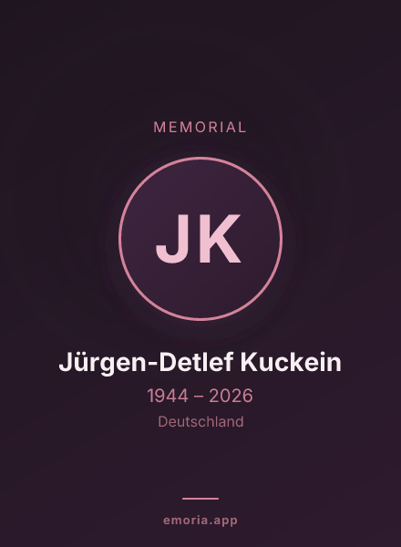 Memorial portrait of Jürgen-Detlef Kuckein