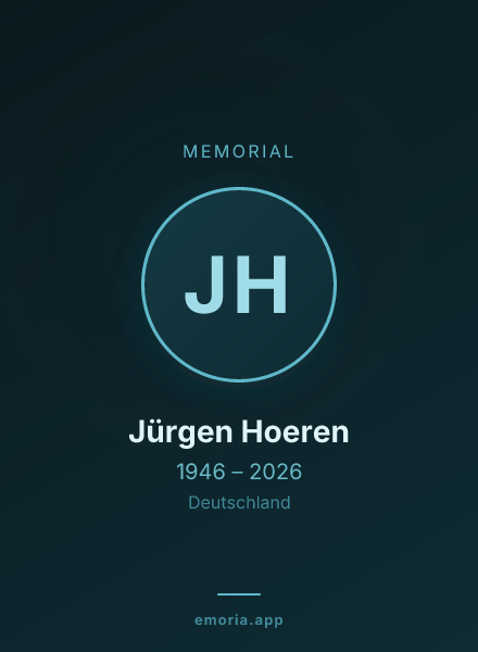 Memorial portrait of Jürgen Hoeren
