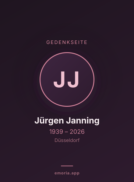 Gedenkportrait von Jürgen Janning
