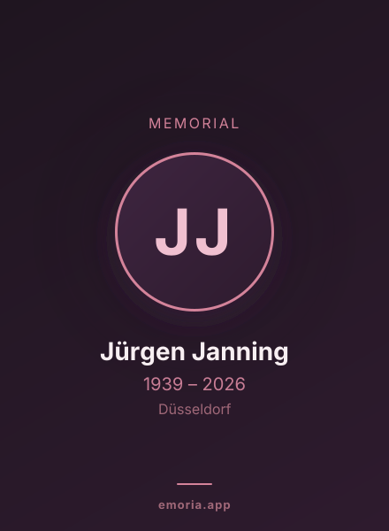 Memorial portrait of Jürgen Janning
