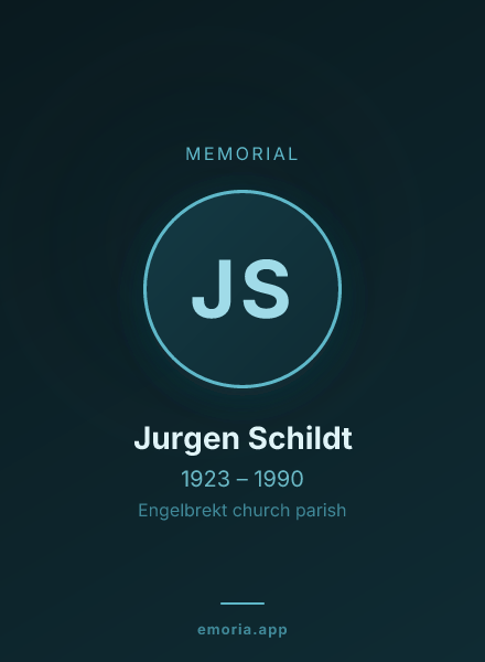 Memorial portrait of Jurgen Schildt
