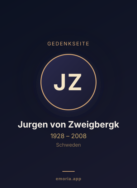 Gedenkportrait von Jurgen von Zweigbergk