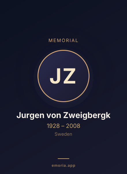 Memorial portrait of Jurgen von Zweigbergk