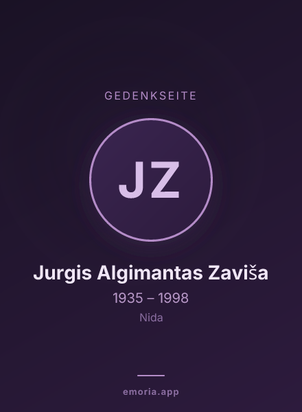 Gedenkportrait von Jurgis Algimantas Zaviša