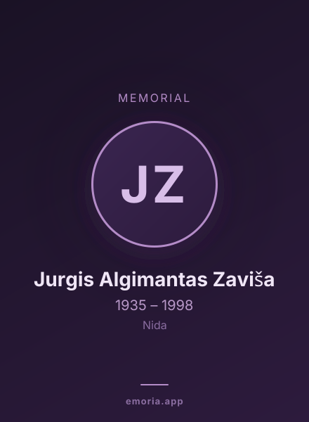 Memorial portrait of Jurgis Algimantas Zaviša