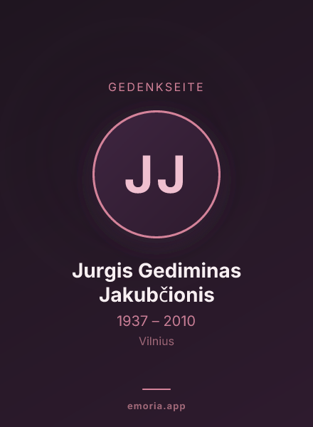 Gedenkportrait von Jurgis Gediminas Jakubčionis
