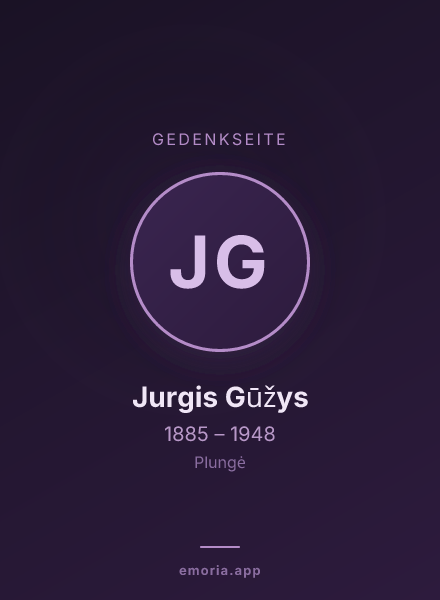 Gedenkportrait von Jurgis Gūžys