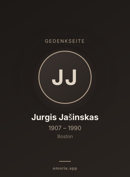 Gedenkportrait von Jurgis Jašinskas