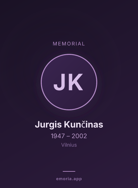 Memorial portrait of Jurgis Kunčinas